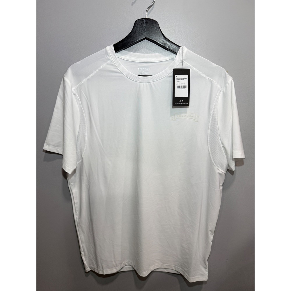 Peloton Mens Essentials Jersey Short Sleeve Tee 286 White MT00495-253003 Size‎ S